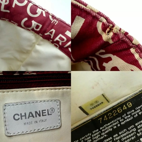 AUTHENTIC CHANEL 7422649 BYCY LINE TOTE BAG CANVAS - Picture 6 of 8